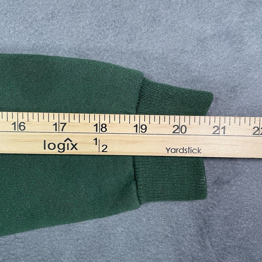 Nike Hoodie Green Black Spellout Y2K Youth L Boys USA Distressed Vintage - Picture 10 of 13